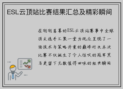 ESL云顶站比赛结果汇总及精彩瞬间